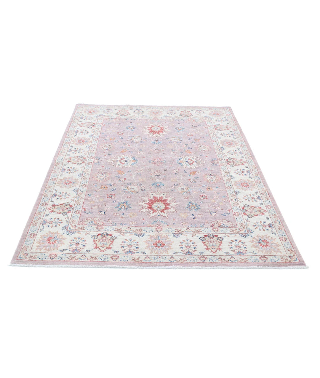 Afghan Ziegler Farhan Rug 4' 11" x 6' 6" Hand-Knotted | No. AT36583
