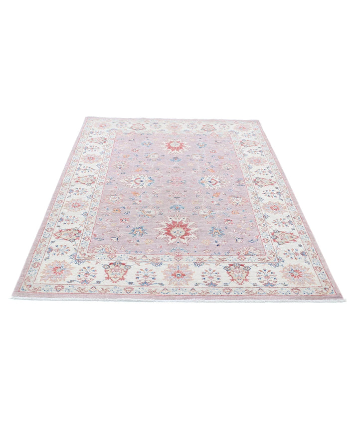 Afghan Ziegler Farhan Rug 4' 11" x 6' 6" Hand-Knotted | No. AT36583
