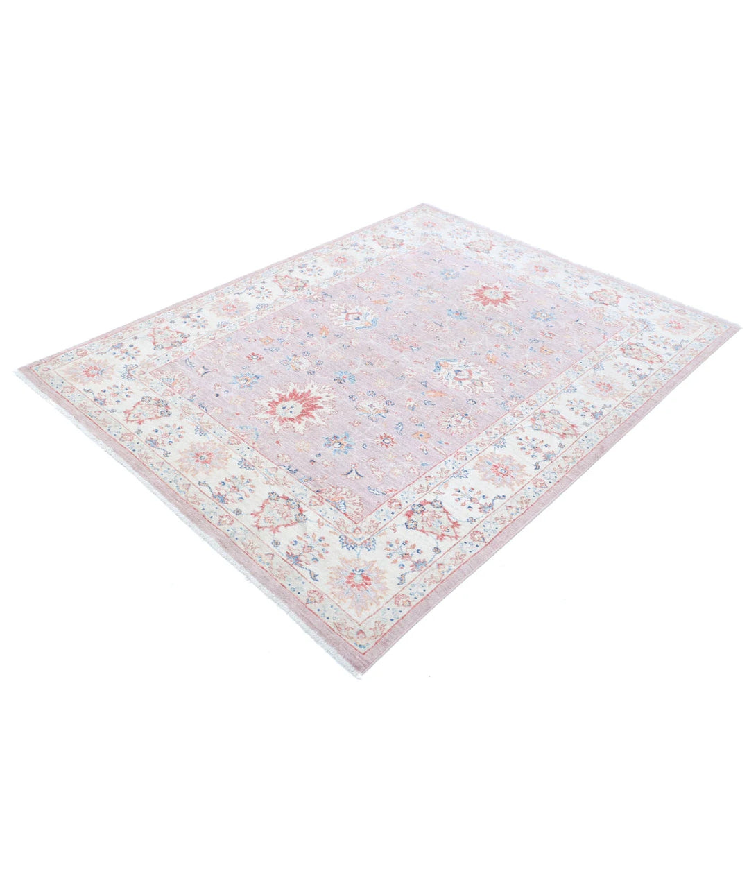 Afghan Ziegler Farhan Rug 4' 11" x 6' 6" Hand-Knotted | No. AT36583