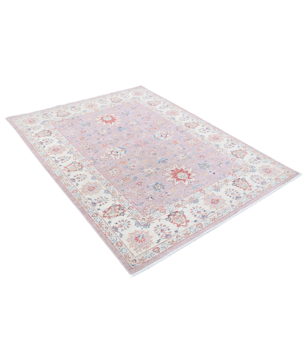 Afghan Ziegler Farhan Rug 4' 11" x 6' 6" Hand-Knotted | No. AT36583