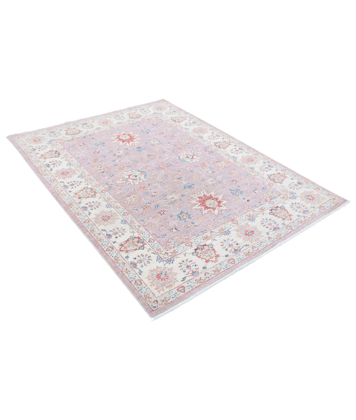 Afghan Ziegler Farhan Rug 4' 11" x 6' 6" Hand-Knotted | No. AT36583