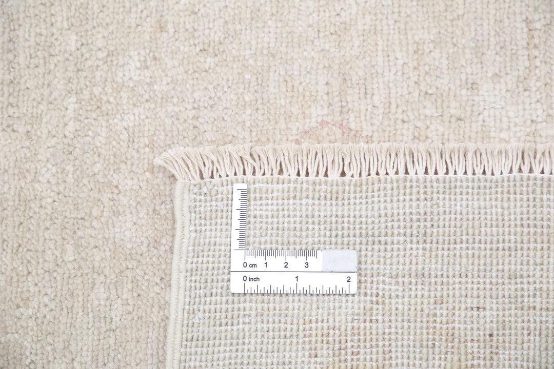 Ivory Afghan Serenity Rug 7' 11" x 9' 5" Hand-Knotted | No. AT36612