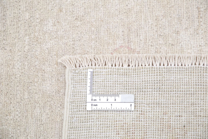 Ivory Afghan Serenity Rug 7' 11" x 9' 5" Hand-Knotted | No. AT36612