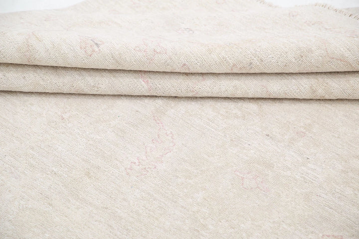 Ivory Afghan Serenity Rug 7' 11" x 9' 5" Hand-Knotted | No. AT36612