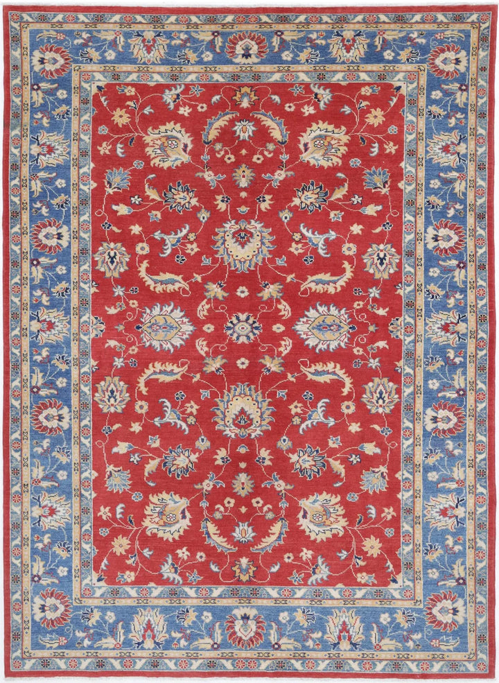 Afghan Ziegler Rug 6' 6" x 9' 3" Hand-Knotted | No. AT36616