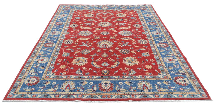 Afghan Ziegler Rug 6' 6" x 9' 3" Hand-Knotted | No. AT36616