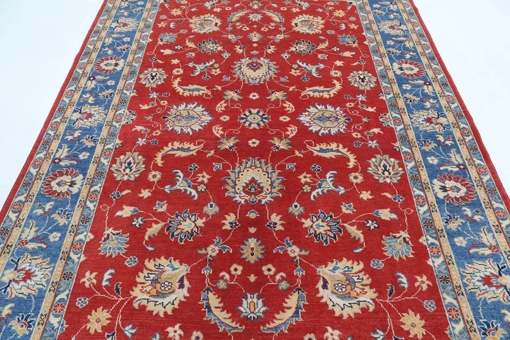 Afghan Ziegler Rug 6' 6" x 9' 3" Hand-Knotted | No. AT36616