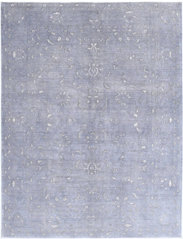Grey Afghan Oriental Rug 7' 11" x 10' 5" Hand-Knotted | No. AT36662