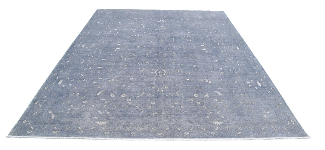 Grey Afghan Oriental Rug 7' 11" x 10' 5" Hand-Knotted | No. AT36662