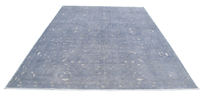 Grey Afghan Oriental Rug 7' 11" x 10' 5" Hand-Knotted | No. AT36662