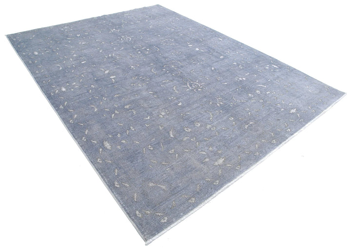 Grey Afghan Oriental Rug 7' 11" x 10' 5" Hand-Knotted | No. AT36662