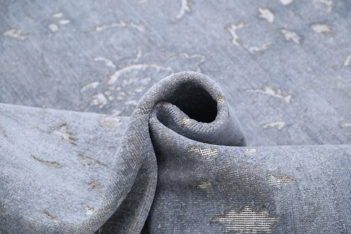 Grey Afghan Oriental Rug 7' 11" x 10' 5" Hand-Knotted | No. AT36662