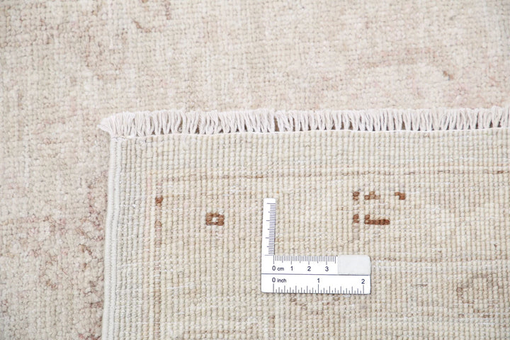 Ivory Afghan Serenity Rug 8' 1" x 9' 5" Hand-Knotted | No. AT36745