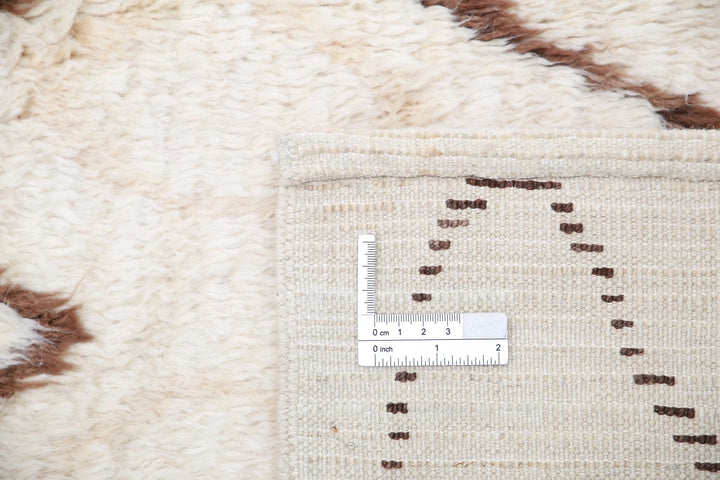 Ivory Afghan Tribal Rug 4' 10" x 7' 7" Hand-Knotted | No. AT37031