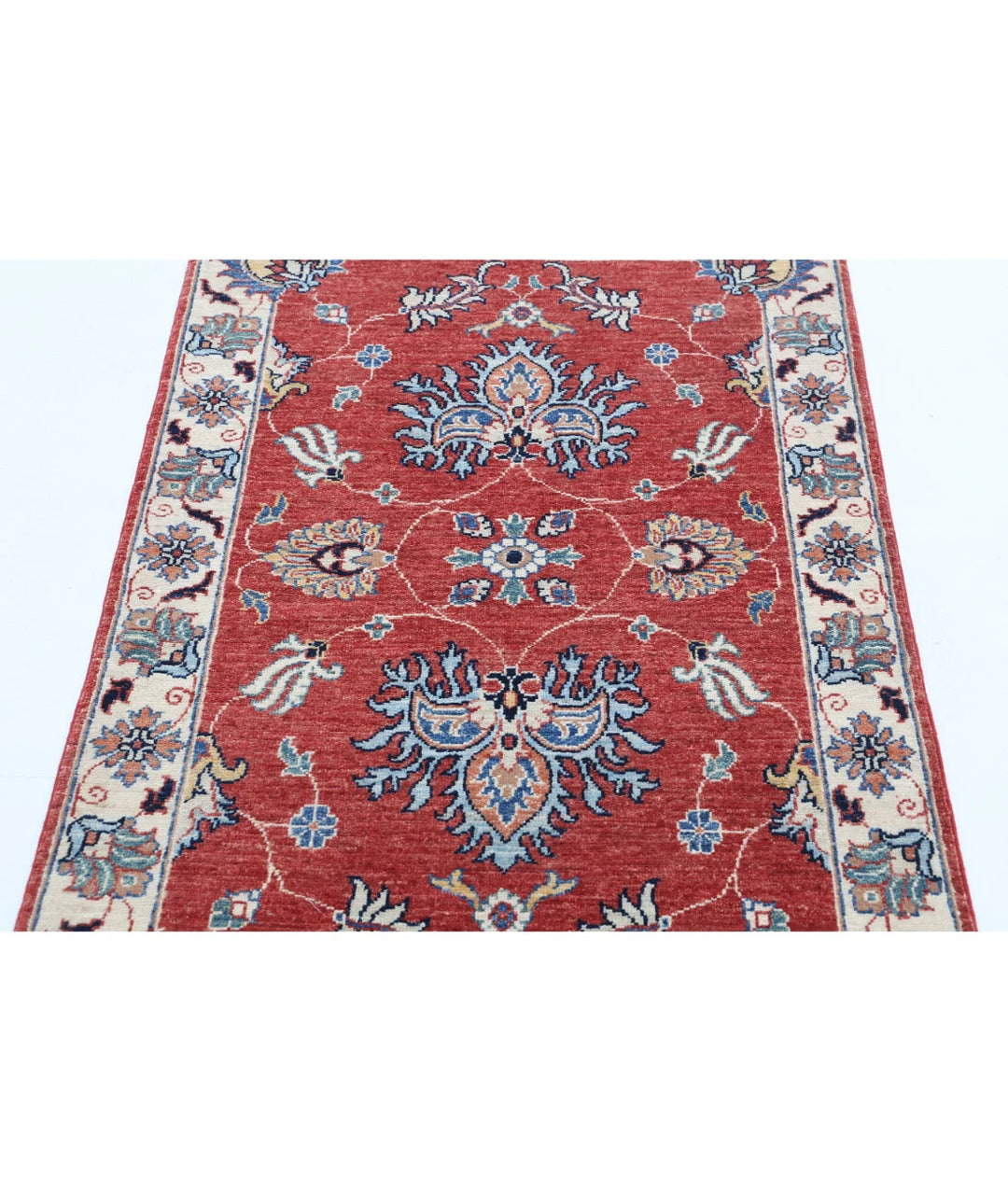 Afghan Ziegler Rug 2' 9" x 4' 1" Hand-Knotted | No. AT37056