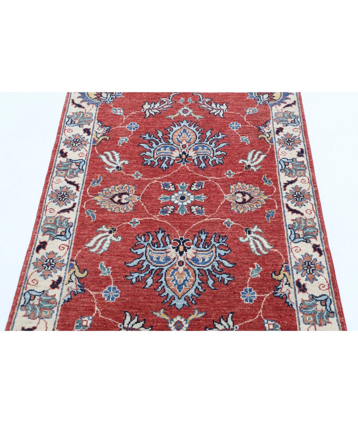 Afghan Ziegler Rug 2' 9" x 4' 1" Hand-Knotted | No. AT37056