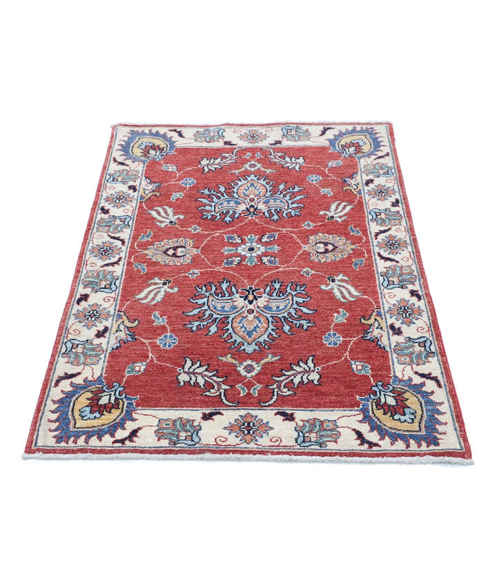 Afghan Ziegler Rug 2' 9" x 4' 1" Hand-Knotted | No. AT37056