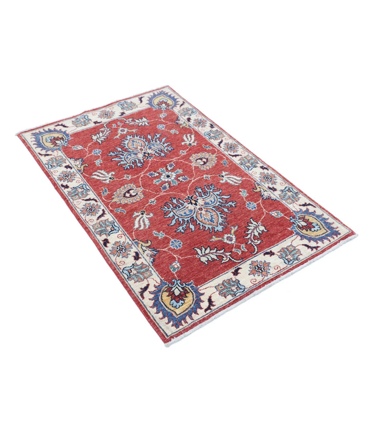 Afghan Ziegler Rug 2' 9" x 4' 1" Hand-Knotted | No. AT37056