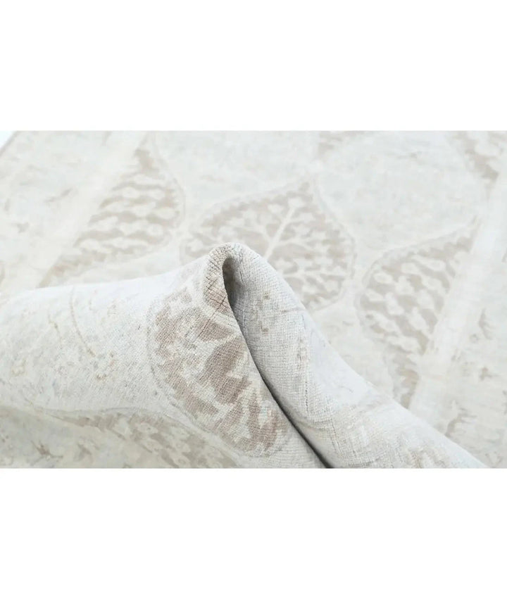 Brown Afghan Serenity Rug 3' 2" x 10' 0" Hand-Knotted | No. AT370615