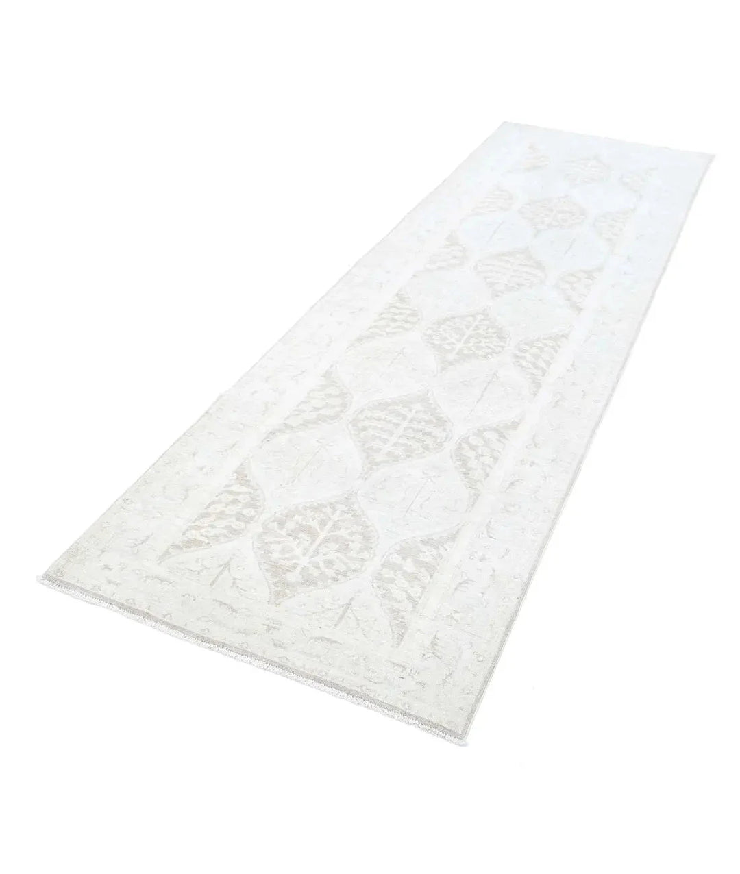 Brown Afghan Serenity Rug 3' 2" x 10' 0" Hand-Knotted | No. AT370615