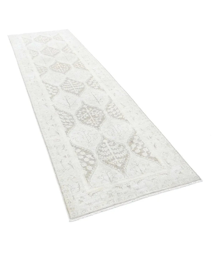 Brown Afghan Serenity Rug 3' 2" x 10' 0" Hand-Knotted | No. AT370615