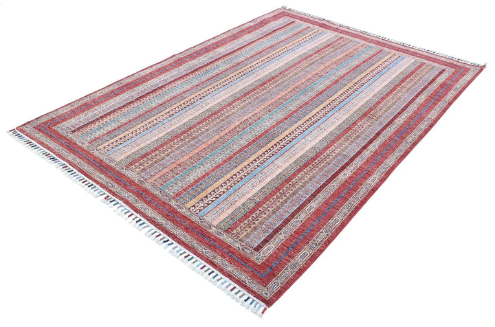 Afghan Shaal Rug 5' 6" x 7' 9" Hand-Knotted | No. AT37062