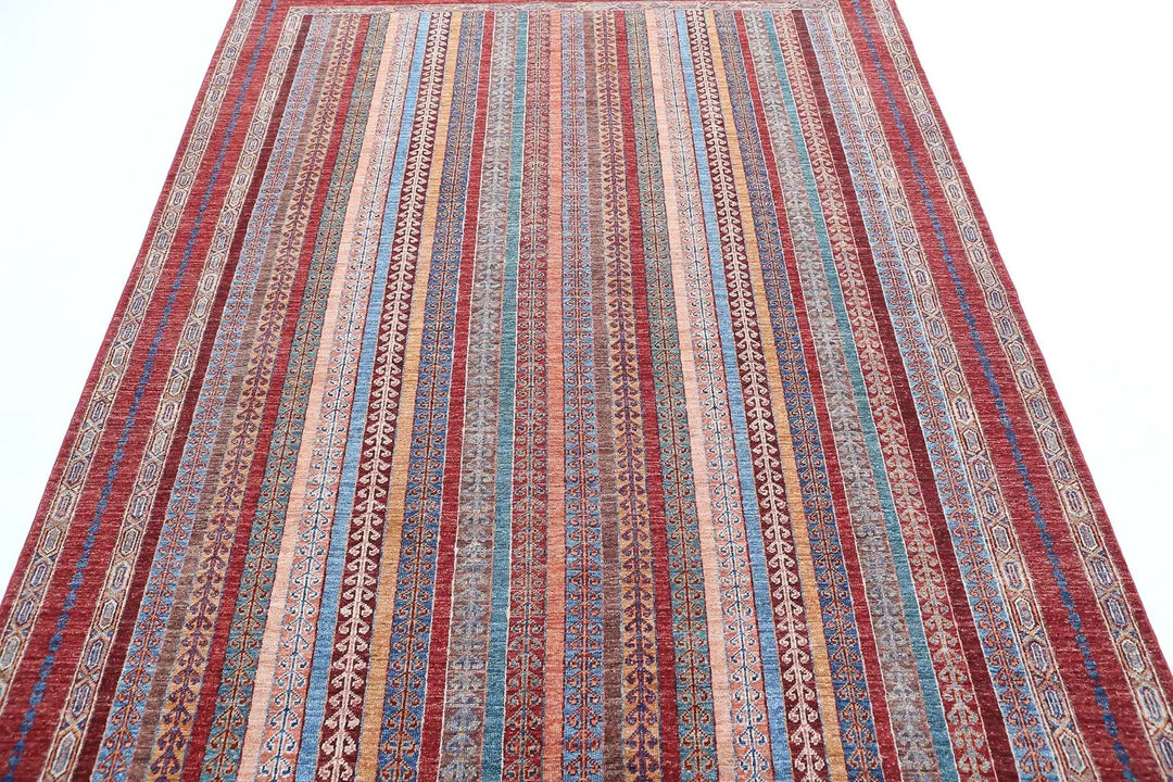 Afghan Shaal Rug 5' 6" x 7' 9" Hand-Knotted | No. AT37062