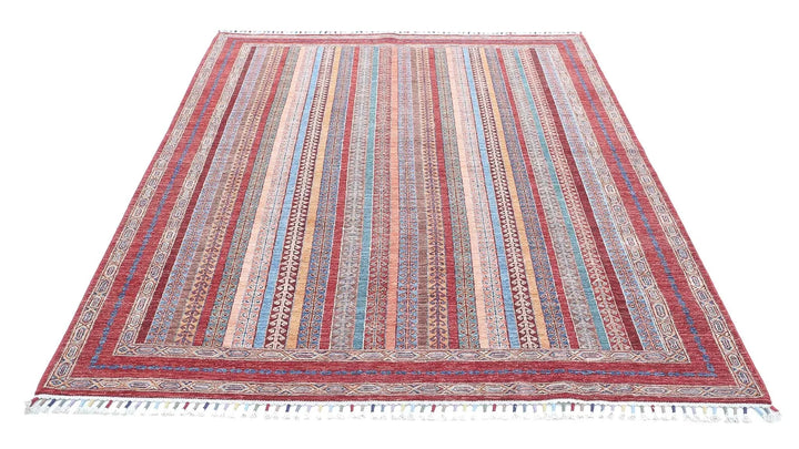 Afghan Shaal Rug 5' 6" x 7' 9" Hand-Knotted | No. AT37062