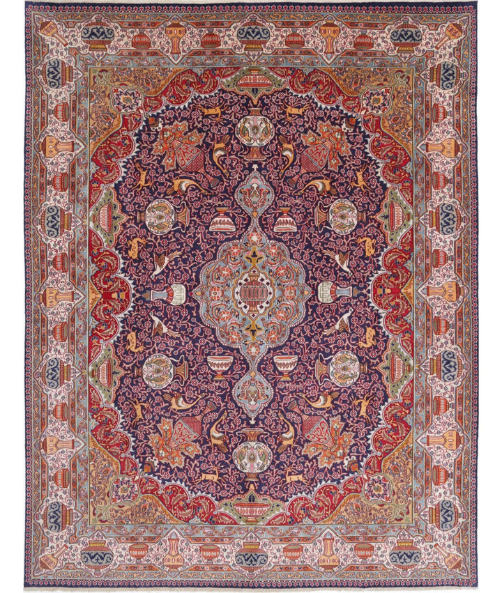 Persian Kashmar Rug 9' 8" x 12' 7" Hand-Knotted | No. AT37101
