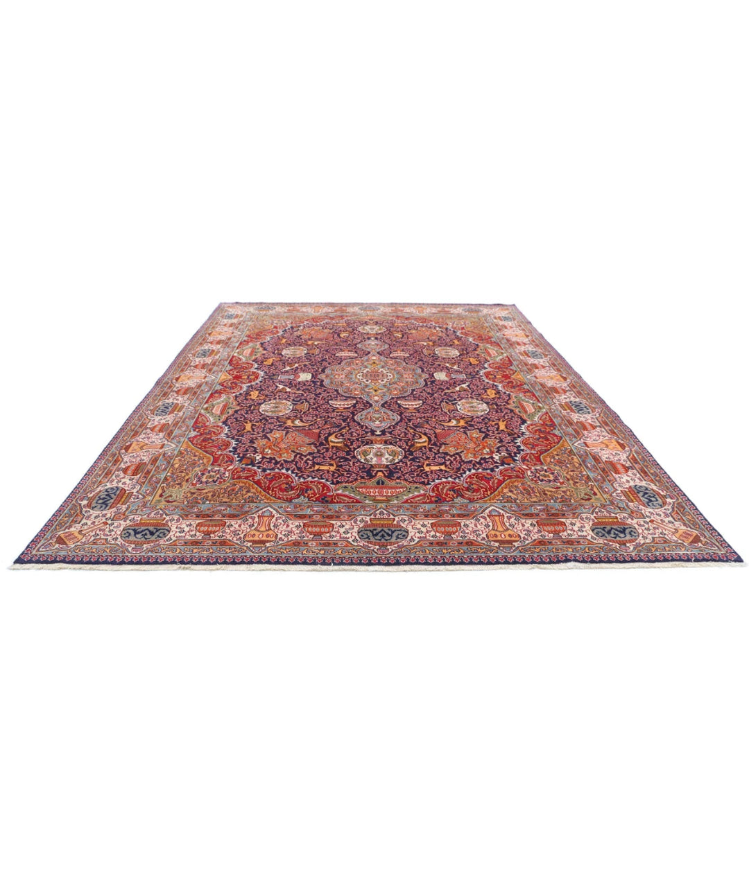 Persian Kashmar Rug 9' 8" x 12' 7" Hand-Knotted | No. AT37101