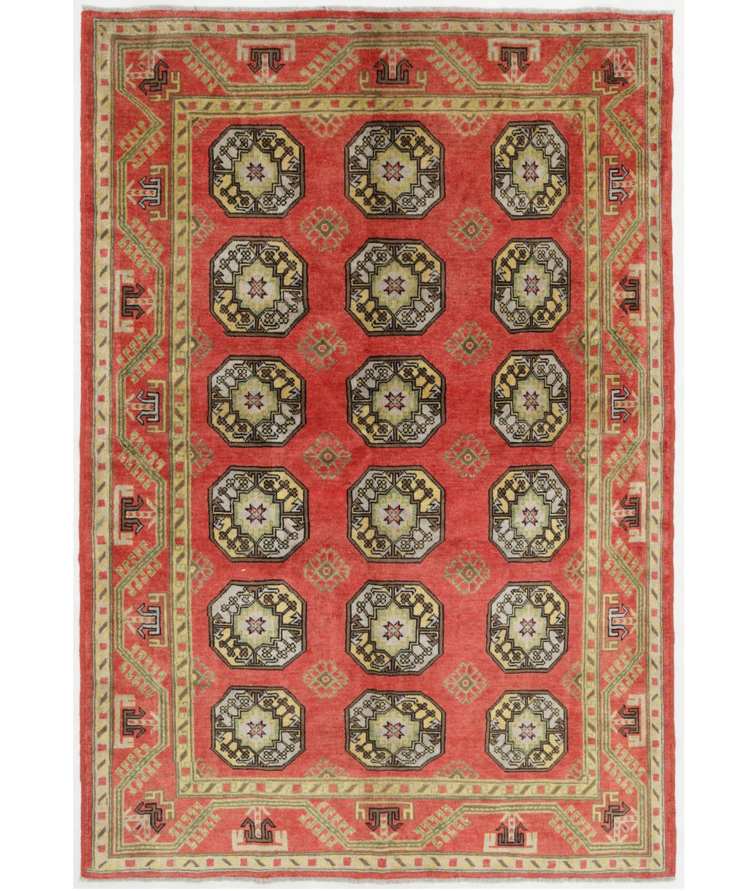 Afghan Oriental Rug 5' 8" x 8' 1" Hand-Knotted | No. AT37328