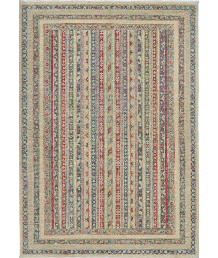 Afghan Shaal Rug 6' 9" x 9' 7" Hand-Knotted | No. AT37395