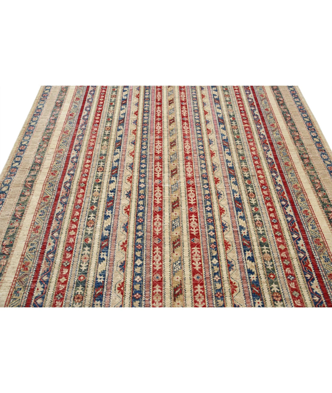 Afghan Shaal Rug 6' 9" x 9' 7" Hand-Knotted | No. AT37395