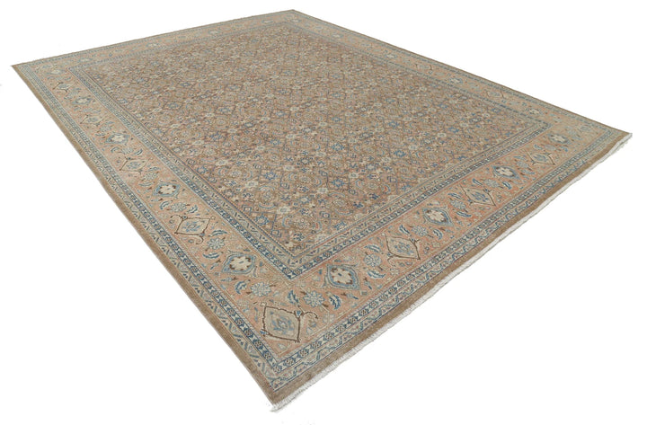 Persian Tabriz Rug 9' 7" x 12' 7" Hand-Knotted | No. AT37496
