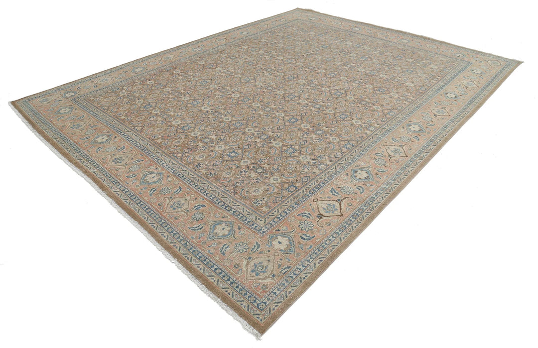 Persian Tabriz Rug 9' 7" x 12' 7" Hand-Knotted | No. AT37496
