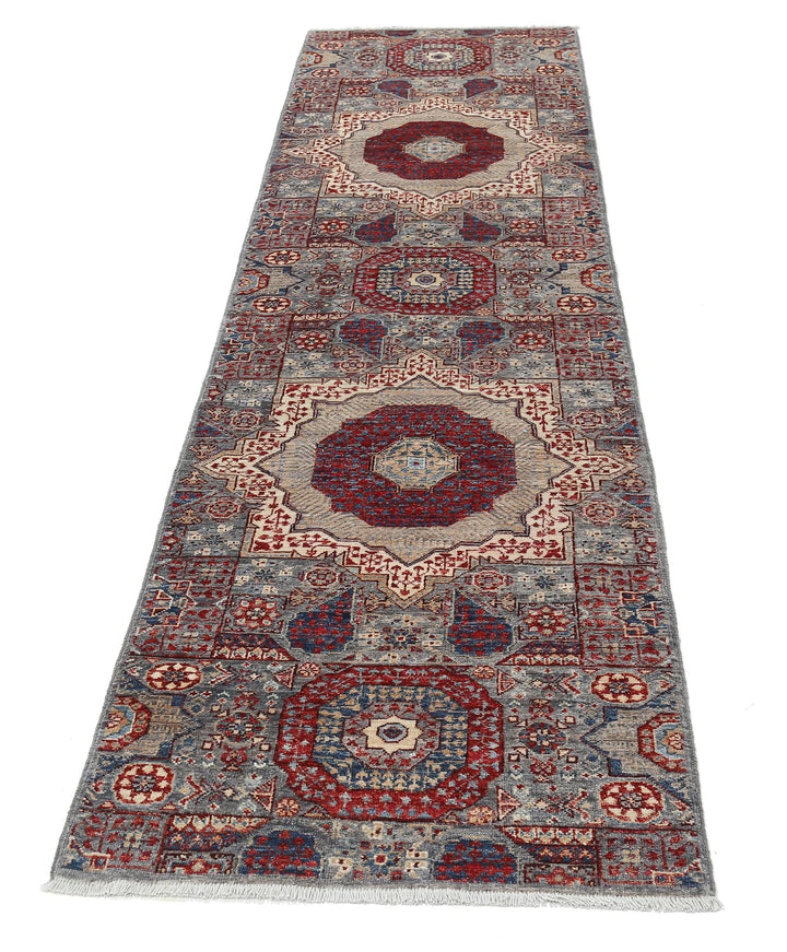 Afghan Mamluk Rug 2' 7" x 10' 4" Hand-Knotted | No. AT37499