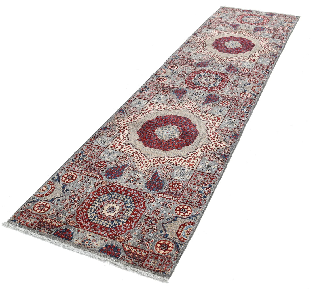 Afghan Mamluk Rug 2' 7" x 10' 4" Hand-Knotted | No. AT37499