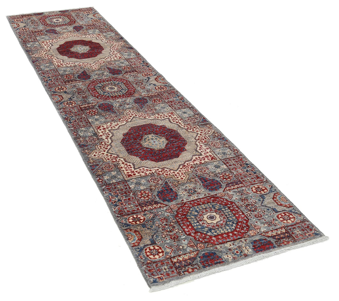 Afghan Mamluk Rug 2' 7" x 10' 4" Hand-Knotted | No. AT37499