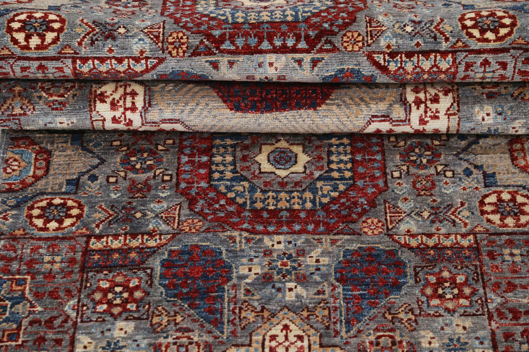 Afghan Mamluk Rug 2' 7" x 10' 4" Hand-Knotted | No. AT37499