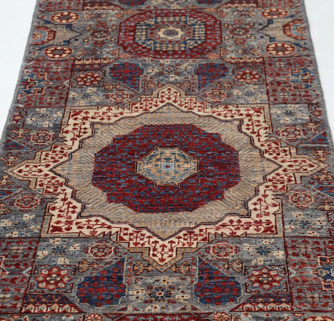 Afghan Mamluk Rug 2' 7" x 10' 4" Hand-Knotted | No. AT37499