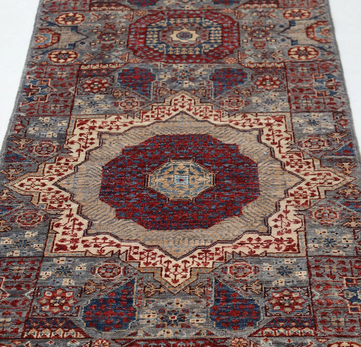 Afghan Mamluk Rug 2' 7" x 10' 4" Hand-Knotted | No. AT37499