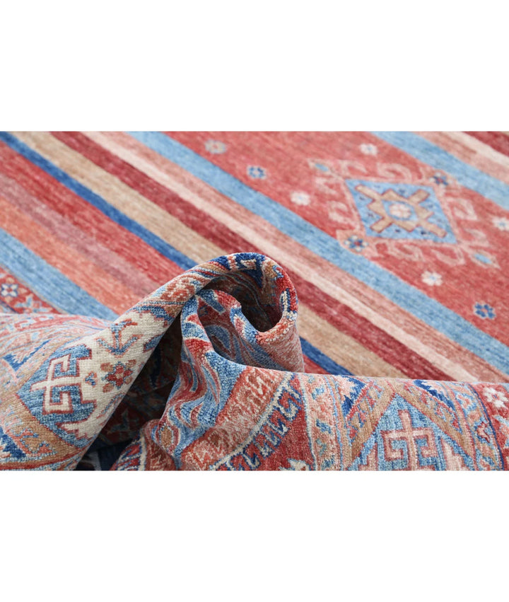 Afghan Khurjeen Rug 6' 8" x 9' 7" Hand-Knotted | No. AT37581