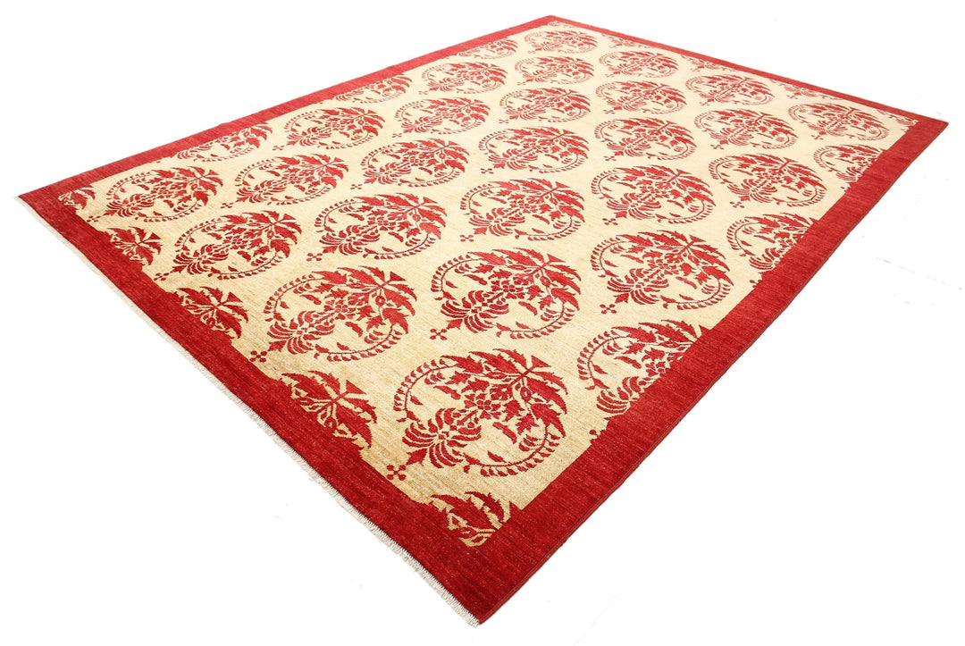 Afghan Modcar Rug 8' 4" x 11' 5" Hand-Knotted | No. AT37598
