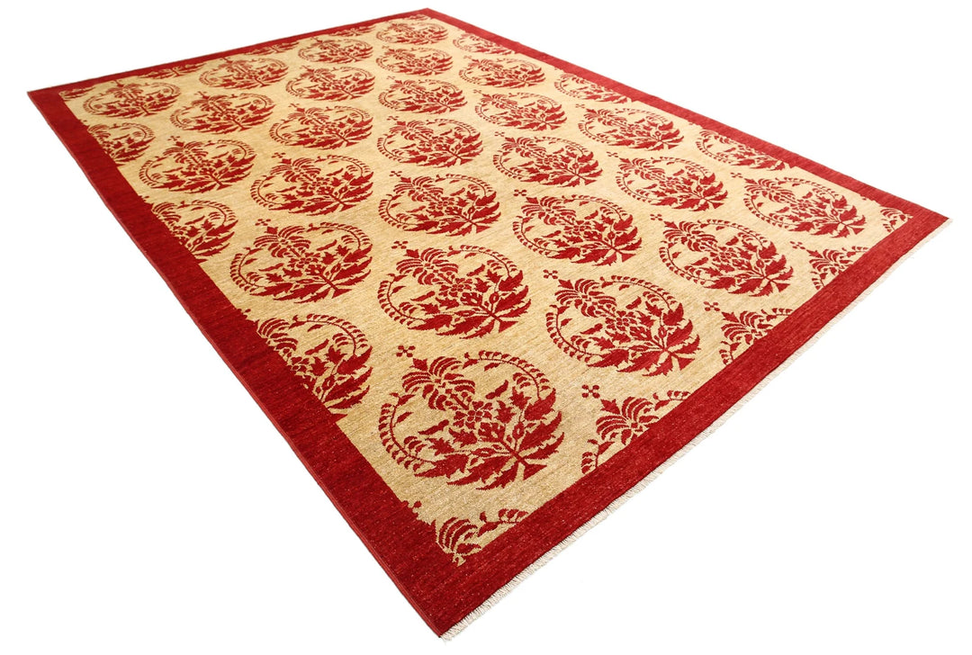 Afghan Modcar Rug 8' 4" x 11' 5" Hand-Knotted | No. AT37598