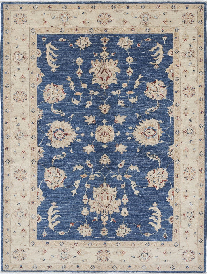 Afghan Ziegler Rug 5' 0" x 6' 8" Hand-Knotted | No. AT37607
