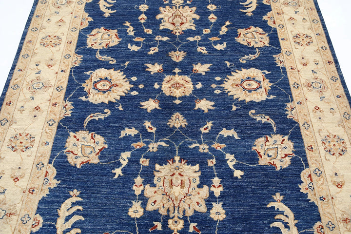 Afghan Ziegler Rug 5' 0" x 6' 8" Hand-Knotted | No. AT37607