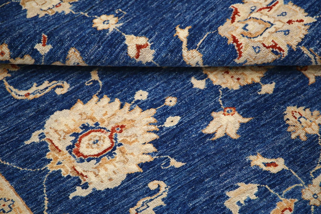 Afghan Ziegler Rug 5' 0" x 6' 8" Hand-Knotted | No. AT37607