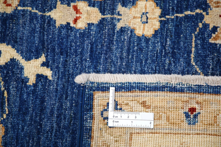 Afghan Ziegler Rug 5' 0" x 6' 8" Hand-Knotted | No. AT37607