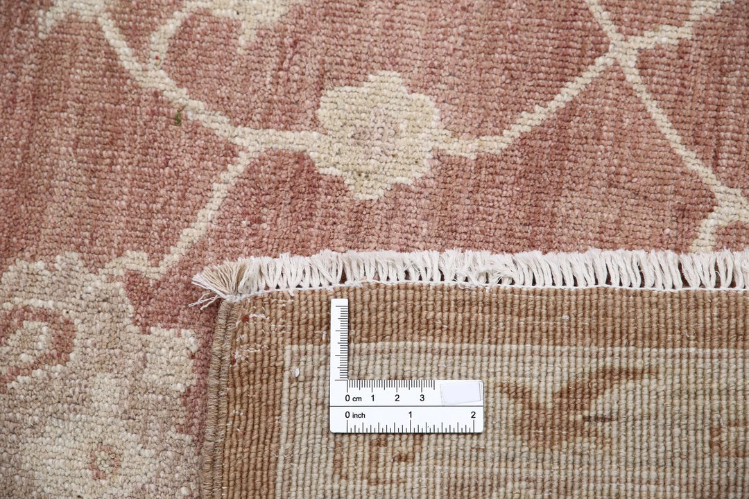 Ivory Afghan Serenity Rug 9' 0" x 9' 8" Hand-Knotted | No. AT37709