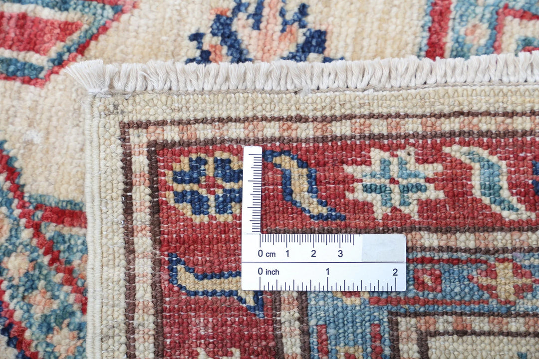 Afghan Royal Kazak Rug 4' 8" x 6' 8" Hand-Knotted | No. AT37734